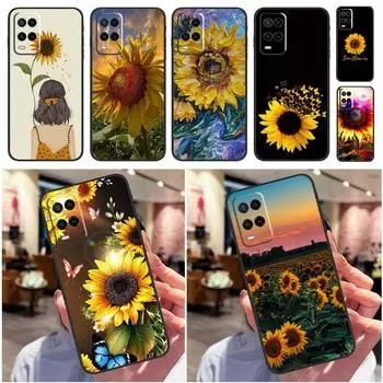 Красивый желтый чехол с подсолнухом для OPPO Find X5 Pro X3 Lite A15 A16 A52 A72 A5 A9 A31 A53 A83 A93 A94 A74 A54, чехол Find X5 Pro