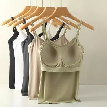 Красивый жилет-комбинезон для женщин из модала с тонкой подкладкой и встроенной подушкой для груди, белый, базовый топ для верхней одежды M белый