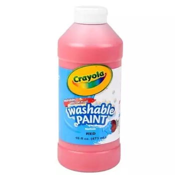 Краска Crayola Bottle Paint Red легко смывается водой, одноцветная бутылка 473 мл 201638 Оригинальный продукт