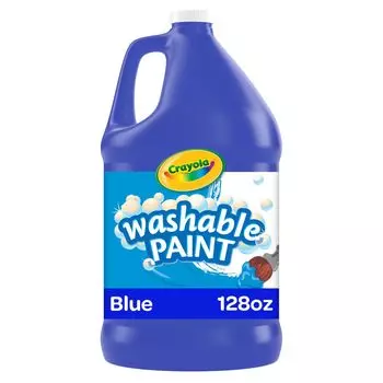 Краска Crayola Bottle Paint Синяя бутылка, легко смывается водой 3785 мл 212842 Оригинальный продукт Одноцветный синий