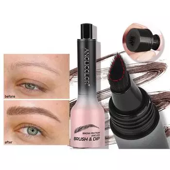 Краска для бровей с кисточкой для бровей с тонкой головкой Крем для бровей Водостойкий и не размазывающийся Wild Eyebrows светлый