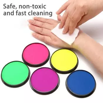 Краска для лица и тела, 30 г, флуоресцентная краска на водной основе, безопасная краска для лица, макияж, принадлежности для рождественских вечеринок жёлтый