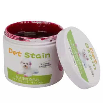 Краска для шерсти собак Яркие цвета Широкий дизайн рта Безопасный полуперманентный краситель для домашних собак 100 г винно-красный вино красного