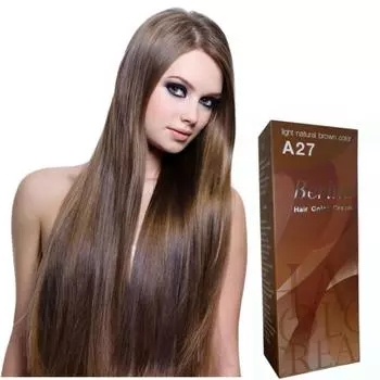 Краска для волос Berina - Краска для волос своими руками Светло-коричневый цвет A27 - Большой размер 120мл