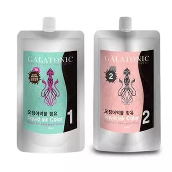 Краска для волос Galatonic Squid Ink Color для седых волос, 1-й агент 500 мл + 2-й агент 500 мл, 3N темно-коричневый, 1 набор