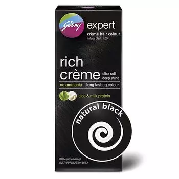 Краска для волос Godrej Expert Rich Creme Natural Black 1.00 - многофункциональная упаковка