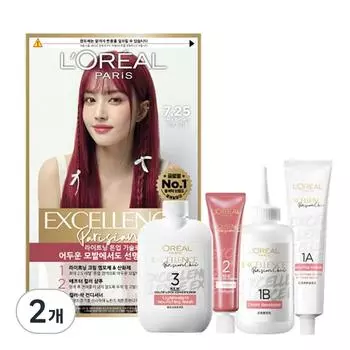 Краска для волос L Oral Paris Excellence Parisian Chic, оттенок 7.25 розово-коричневый, 2 шт.