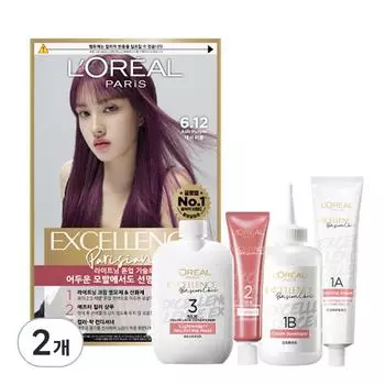 Краска для волос L Oral Paris Excellence Parisian Chic, оттенок 6.12 Пепельно-фиолетовый, 2 шт.