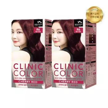 Краска для волос Man with Flowers Clinic Color, R6 Вишнево-красный, 2 шт.