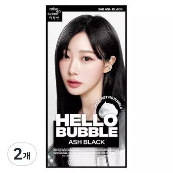 Краска для волос Mise-en-scne Hello Bubble, пепельно-черный, 2 шт.