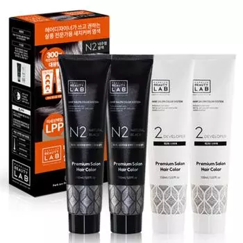 Краска для волос Parkjun Beauty Lab Premium Salon Gray Cover, 300 г, натуральный черный, 2 шт.