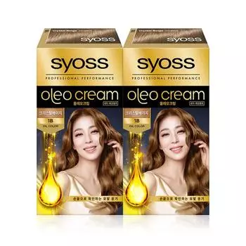 Краска для волос Saios Oleo Cream 1B, 1B Crystal Beige, 2 шт.