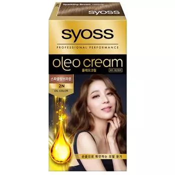 Краска для волос Saios Oleo Cream 2N, 2N искрящийся коричневый, 1 шт.