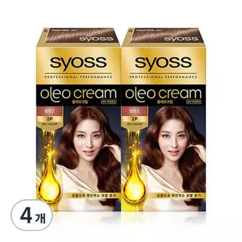 Краска для волос Saios Oleo Cream 2P, 2P Pearl Pink, 4 шт.