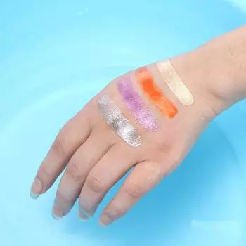 Краски для лица и тела Краски на водной основе с жемчужным эффектом Пигмент для макияжа Гипоаллергенный Безопасный и серебряный