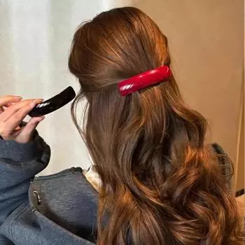 Красная ацетатная заколка для волос Sweet Barrettes Simple Ponytail Clip Lady красный