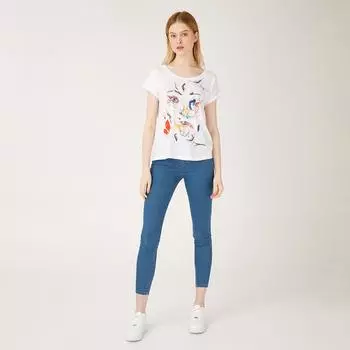 Красная футболка с круглым вырезом Biggdesign