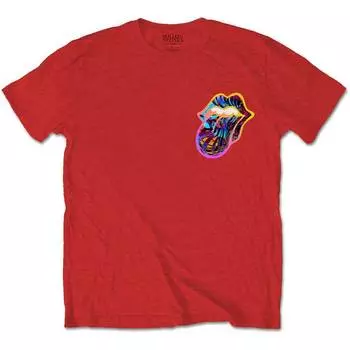Красная футболка унисекс The Rolling Stones Sixty с градиентным текстом