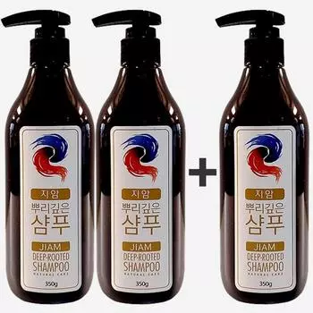 Красная глина Jiam Hair Care Высококачественный шампунь для глубокого проникновения в корни волос 350 г Натуральный шампунь с восточной медициной 2+1