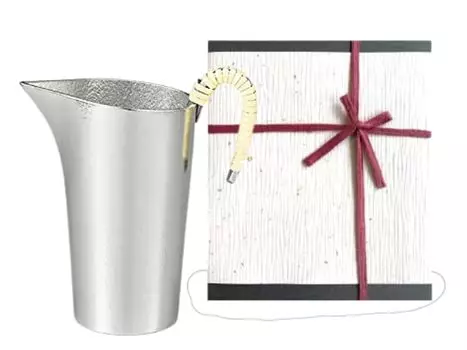 Красная хлопковая лента для обмотки японским тирори H120 W110 D64 200cc Жестяная банка тирори [бумага Nousaku] S, серебряный