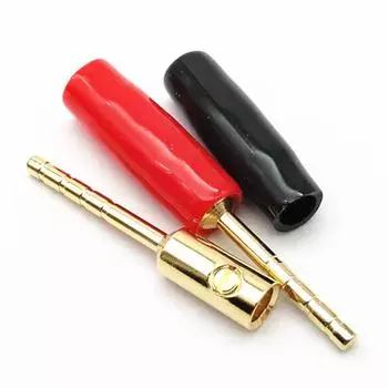 Красная и черная вилка типа «банан» 2 мм 4N кислородная чистая медь 8 шт. Легко устанавливается