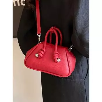 Красная искусственная кожа женские сумки через плечо летние дорожные маленькие сумки женские повседневные мягкие сумки через плечо