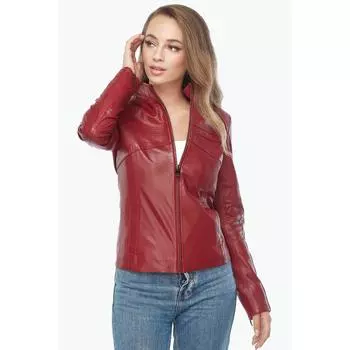 Красная кожаная куртка Cinzia