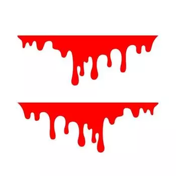 Красная кровь капает Красная кровь Наклейка на фару автомобиля ПЭТ Капающая кровь Виниловая наклейка Окно Багажник Бампер 1 Pair