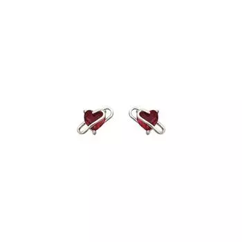 Красная Любовь Спиральная Игла Милый Крутой Стиль Персиковое Сердце Ниша Маленькие Серьги Новый Универсальный Стиль