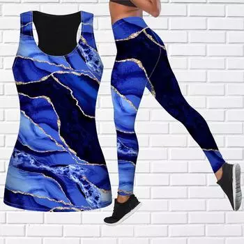 Красная молния с принтом, одежда для йоги для женщин, модные леггинсы для тренировок, фитнес-спортивные повседневные штаны для йоги XS синий
