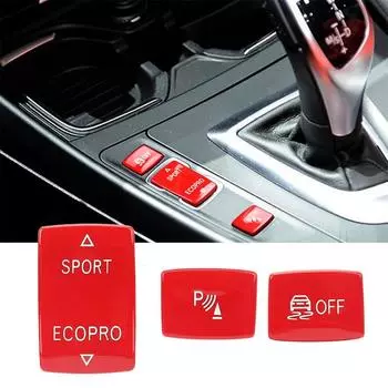 Красная накладка на кнопку переключения передач Замена для BMW 1 2 3 4 серии F20 F22 F30 F32 13-19