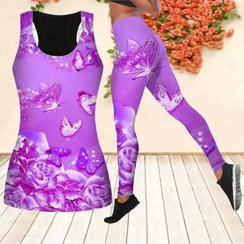 Красная одежда для йоги с принтом бабочки для женщин, модные леггинсы для тренировок, спортивные повседневные штаны для фитнеса и йоги XS синий