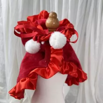 Красная одежда для питомцев на Новый год, плюшевый мишка для собак, накидка на осень/зиму, накидка для кошек, одежда для украшения дня рождения, одежда для собак и щенков S