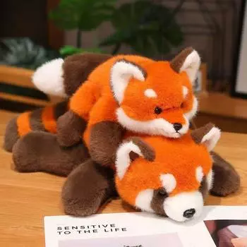 Красная панда плюшевая лисица кукла - милая игрушка енот для детей, девочек, подарки на день рождения 30 cm