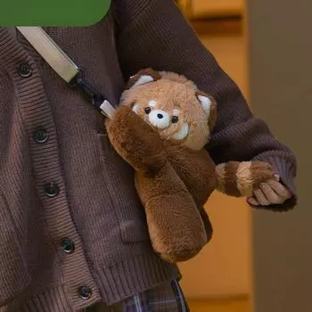 Красная панда, плюшевый рюкзак, женская милая кукла, сумка, каваи, хаски, панда, капибара, плюшевые игрушки, мягкая сумка через плечо, подарок на день рождения Medium Size