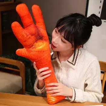 Красная плюшевая игрушка в виде куриных лапок, имитация куриных коготков, плюшевая подушка для долгого сна, домашняя мягкая кукла для офиса, спальни