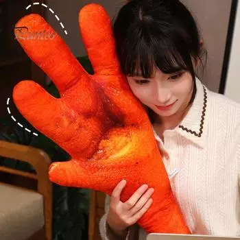 Красная плюшевая игрушка в виде куриных лапок, имитация куриных коготков, длинная плюшевая подушка для сна, мягкая кукла, украшение для дома, офиса, спальни, детей, взрослых, Рождество красный