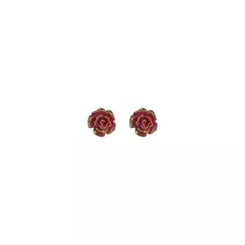 Красная роза женские серьги нишевый дизайн французский ретро личность студент
