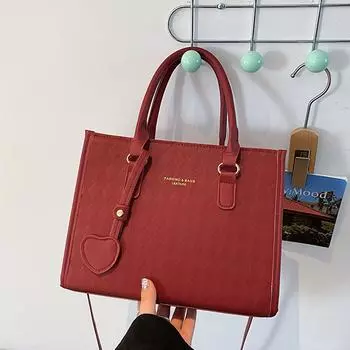 Красная сумка женская большая вместимость новая модная высококачественная свадебная сумка свадебная сумка свадебная сумка через плечо красный