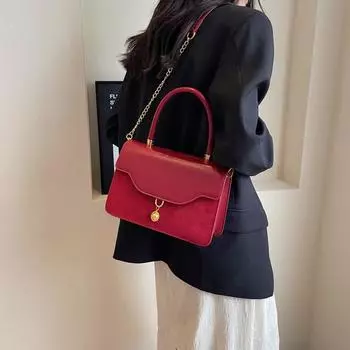 Красная свадебная ретро бархатная сумка женская сумка-мессенджер портативная маленькая квадратная сумка с высокой текстурой портативная свадебная сумка one size fits all бордовый