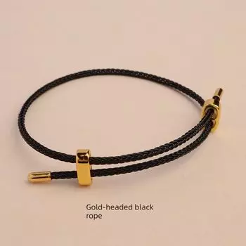 Красная веревка Регулируемая 2мм Водонепроницаемая Пара Тросов 2mm steel wire hand rope (gold head black rope)