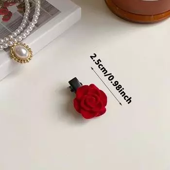 Красная заколка для волос плетеная прическа маленькие заколки для волос с цветком шпилька для волос девочка милый головной убор девочка мини-заколки шпильки аксессуары для волос