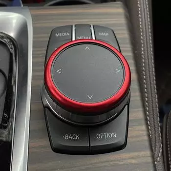 Красное алюминиевое кольцо для центральной консоли IDrive, ручка-регулятор мультимедиа для BMW 1 2 3 4 5 6 7 серии X3 X4 X5 X6 синий