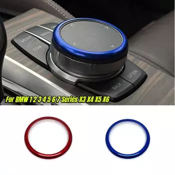Красное алюминиевое кольцо для центральной консоли IDrive, ручка-кольцо для BMW 1 2 3 4 5 6 7 серии X3 X4 X5 X6, аксессуары красный