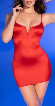 Красное мини-платье Vestalia S прозрачный