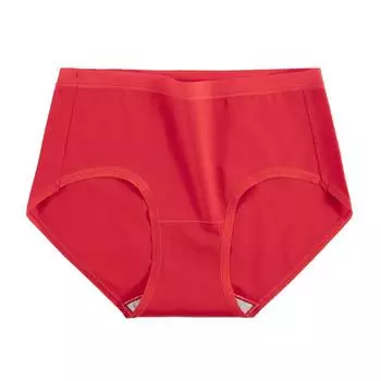 Красное нижнее белье, хлопковое дышащее нижнее белье, антибактериальное, удобное нижнее белье со средней посадкой, модные женские треугольные брюки M