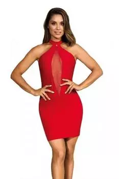 Красное платье V-9259 - Axami