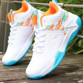 Красные баскетбольные кроссовки большого размера с плетеными мушками 2024 года, новые мужские туфли на шнуровке с мягкой подошвой, модная мужская спортивная обувь 39 красный