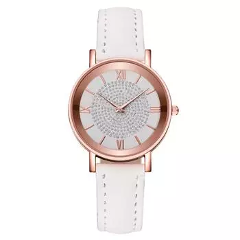 Красные часы из гипсофилы, женские модные часы с солнечным узором, римские кварцевые часы с масштабом