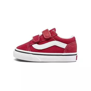 Красные детские кроссовки Vans Old Skool V Toddler Racing True-White VN0A38JNJV6 21